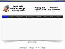Tablet Screenshot of monashselfstorage.com.au